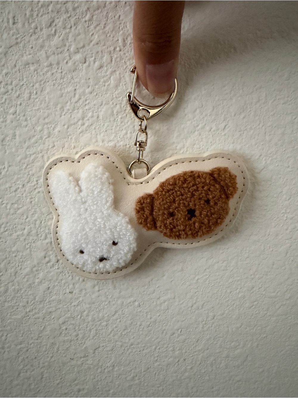 Miffy Leather tufted keychain